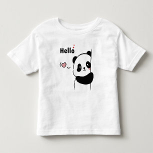 Camiseta Infantil Lindo Panda Olá