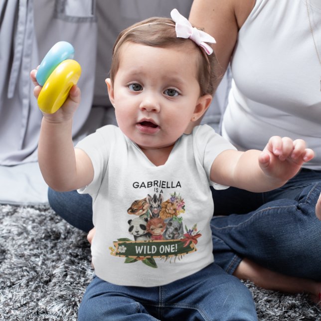 Camiseta Infantil Lindo Selvagem Animais da Selva  (Criador carregado)