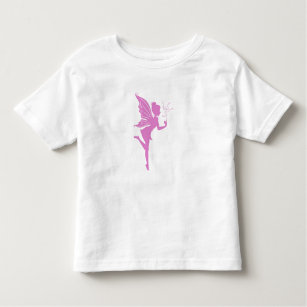 Camiseta Infantil Lindo silhueta de fadas de menina