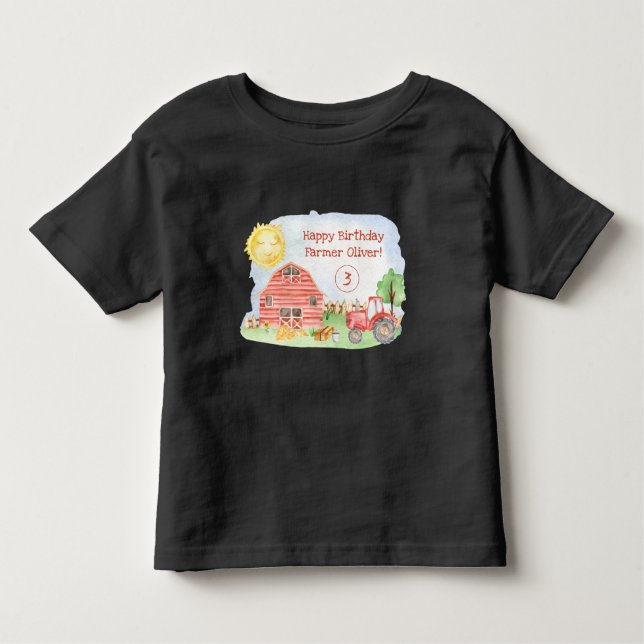 Camiseta Infantil Lindos Pequenos Meninos Feliz Aniversário Menino F (Frente)