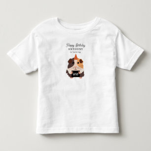 Camiseta Infantil Lindos Porquinhos-da-índia Engraçados Nome Idade A