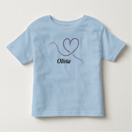 Camiseta Infantil Lineart heart name