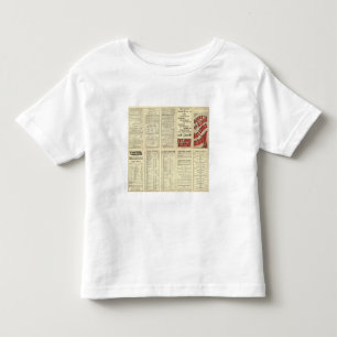Camiseta Infantil Linha atlântica da costa da página do texto
