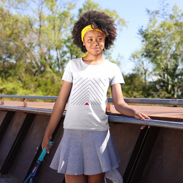 Camiseta Infantil Linhas Cruzadas Arte (cross line triangle art kids t-shirt)