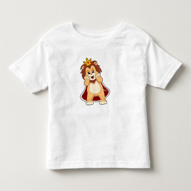 Camiseta Infantil Lion as King with Crown.PNG (Frente)