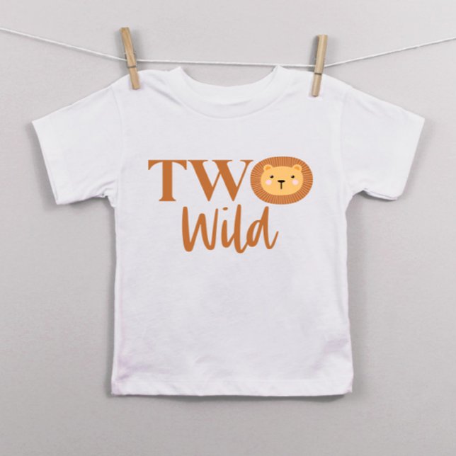 Camiseta Infantil Lion Jungle Safari Animal Dois segundos aniversári (Criador carregado)