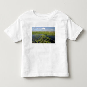 Camiseta Infantil Lírios de água e sawgrass nos everglades da Flórid
