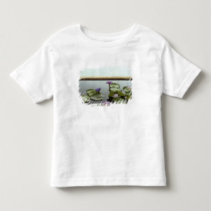 Camiseta Infantil Lírios de água na lagoa pelo oceano