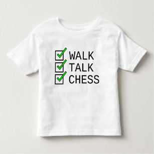 Camiseta Infantil Lista de verificação do bebê: Caminhe, Fale, Xadre