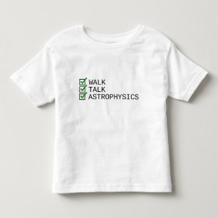 Camiseta Infantil Lista de verificação do bebê: Walk, Talk, Astro