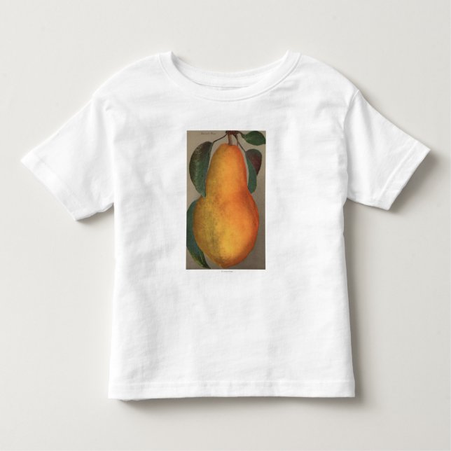 Camiseta Infantil Litografia de Chromo da fruta da pera de Bartlett (Frente)