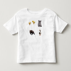 Camiseta Infantil Little Bear, Amigos Animais Fofo