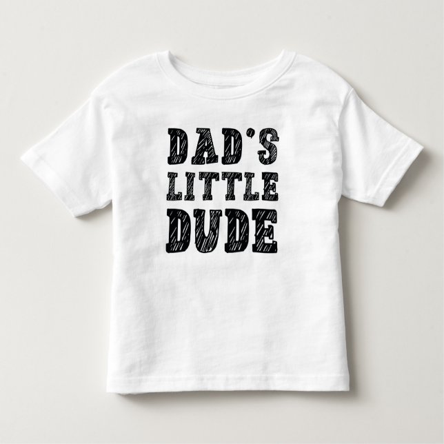 Camiseta Infantil Little Dude do pai (Frente)
