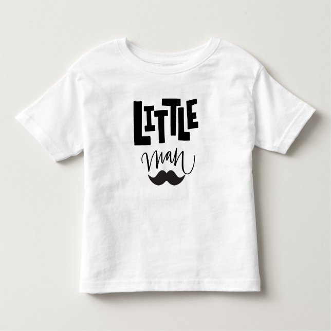 Camiseta Infantil Little Man Mustache (Frente)