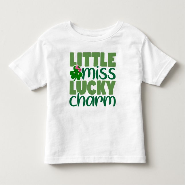Camiseta Infantil Little Miss Lucky Charm (Frente)