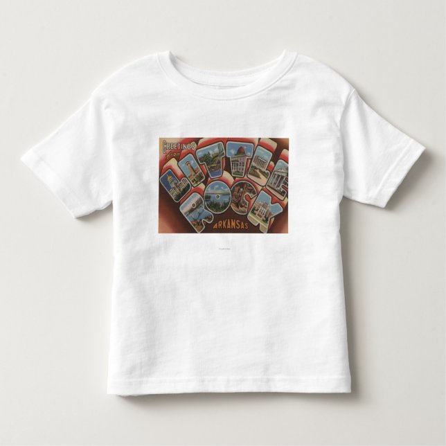 Camiseta Infantil Little Rock, Arkansas - grandes cenas 2 da letra (Frente)