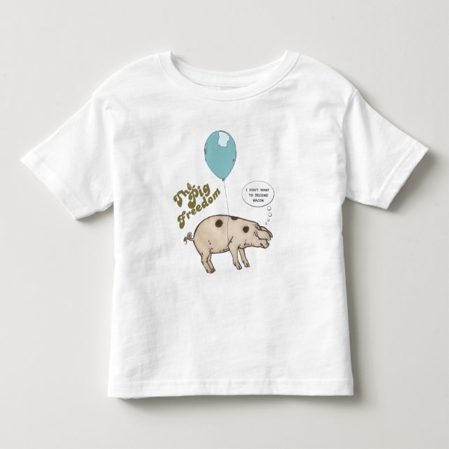 Camiseta Infantil Little rose pig (Frente)