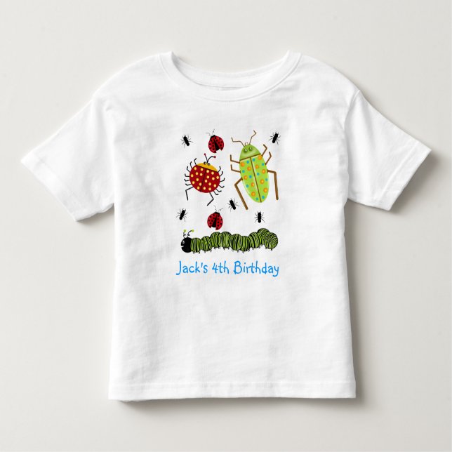 Camiseta Infantil Littlebeane desinseta a formiga Caterpillar do (Frente)