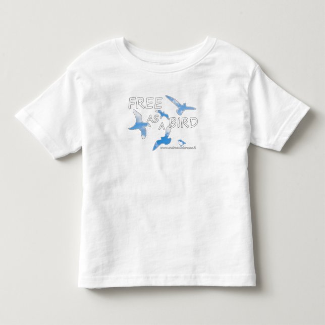 Camiseta Infantil Livre como um Pássaro (Frente)