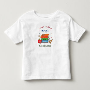 Camiseta Infantil Livros Divertidos Que Adoro Ler Criança