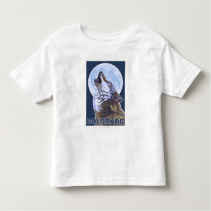 Camiseta Infantil Lobo cinzento HowlingColorado