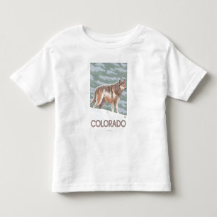 Camiseta Infantil Lobo cinzento StandingColorado