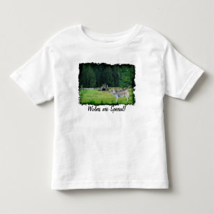 Camiseta Infantil Lobo cinzento & t-shirt do Alasca da arte dos