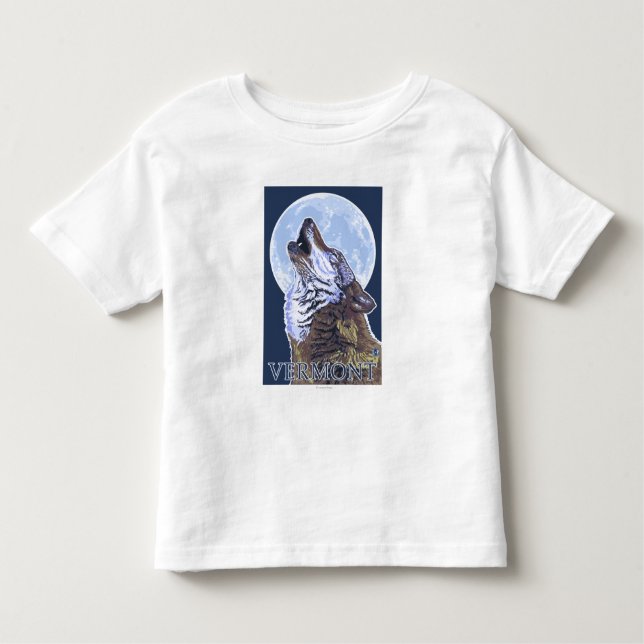 Camiseta Infantil Lobo de VermontHowling (Frente)