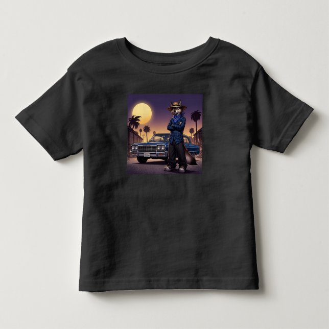 Camiseta Infantil Lobo E Lowrider (Frente)
