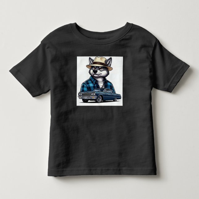 Camiseta Infantil Lobo Lowrider (Frente)