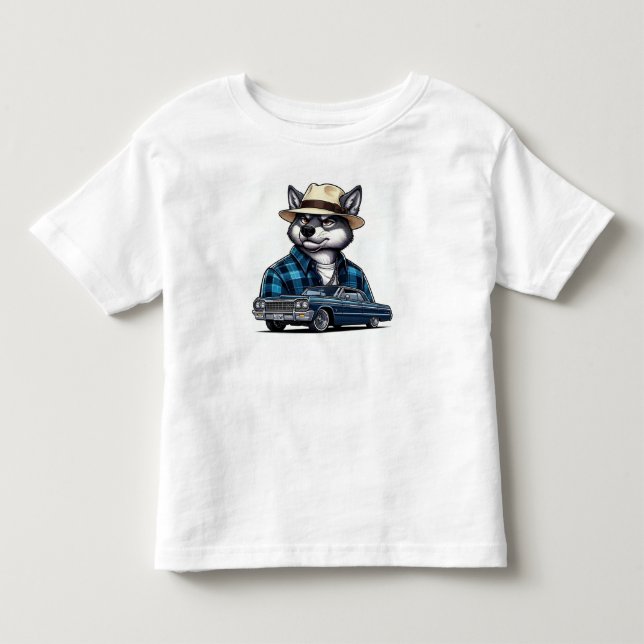 Camiseta Infantil Lobo Lowrider (Frente)