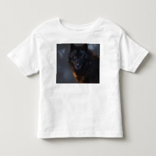 Camiseta Infantil Lobo Negro