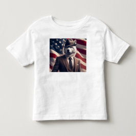 Camiseta Infantil Lobo Patriótico