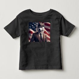 Camiseta Infantil Lobo Patriótico