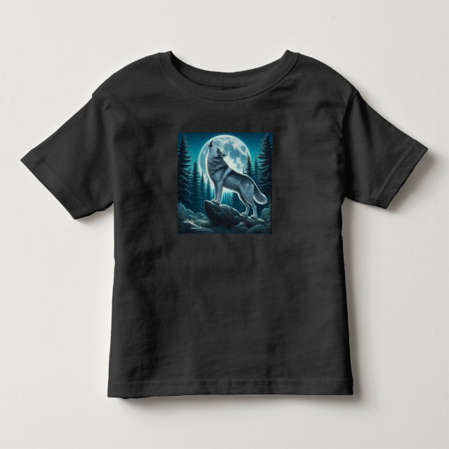 Camiseta Infantil Lobo Uivando (Frente)