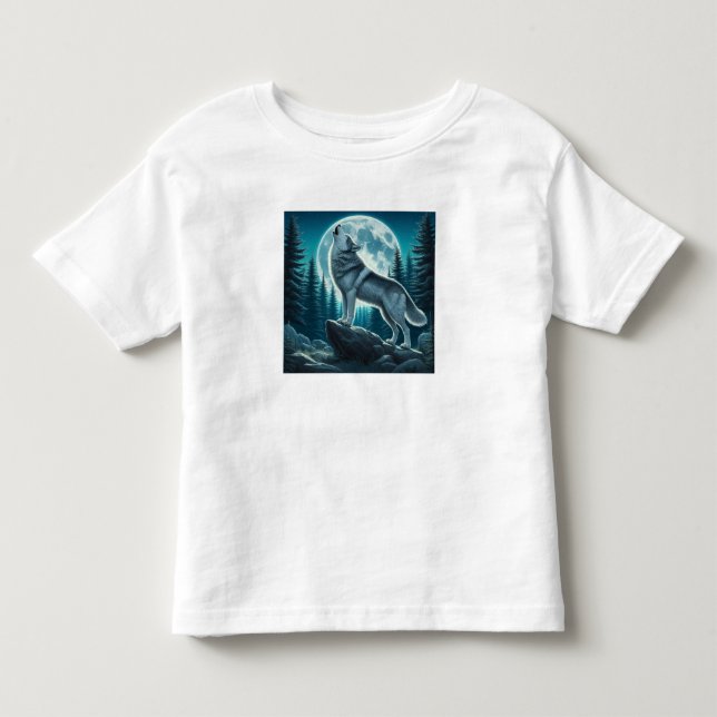 Camiseta Infantil Lobo Uivando (Frente)