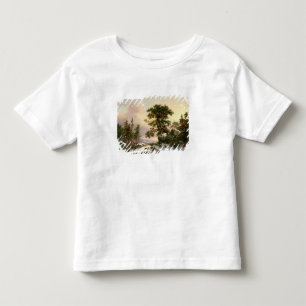 Camiseta Infantil Lobos em uma paisagem do inverno (óleo no painel)