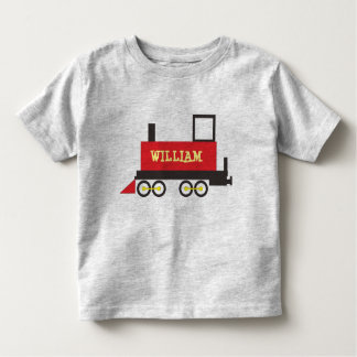 CAMISETA INFANTIL LOCOMOTIVO DO COMBOIO DE NOME PERSONALIZADO