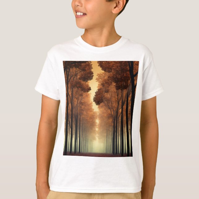 Camiseta Infantil Logo de Árvore da Floresta | Cam (Frente)