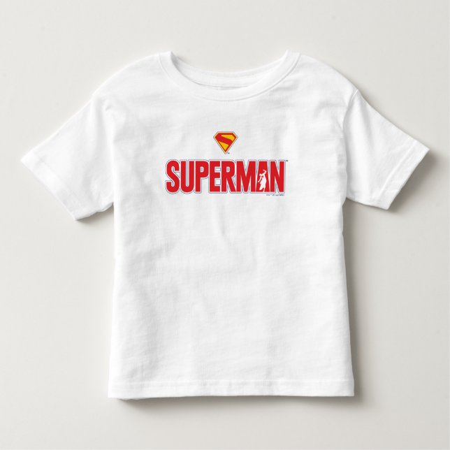 Camiseta Infantil Logotipo clássico em negrito do Superman (Frente)