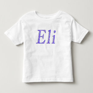 Camiseta Infantil Logotipo Do Nome Eli Azul