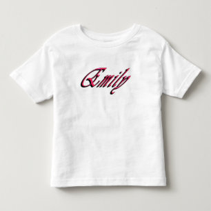 Camiseta Infantil Logotipo do nome Emily Girls