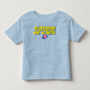 Camiseta Infantil Logotipo Pop Supergirl