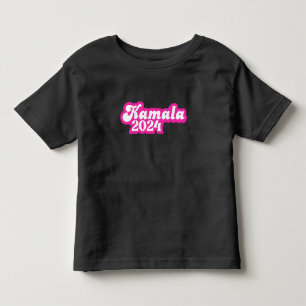 Camiseta Infantil Logotipo rosa feminino Kamala Harris 2024