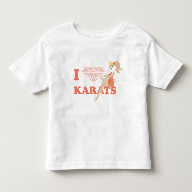 Camiseta Infantil Lola Bunny I Heart Karats (Frente)