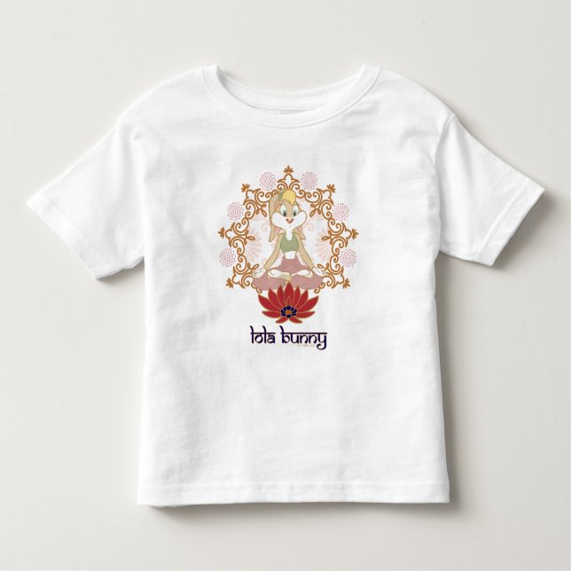 Camiseta Infantil Lola Bunny Yoga Lotus Pose (Frente)