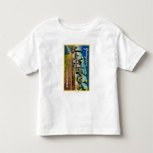 Camiseta Infantil Lompoc, Califórnia - grandes cenas da letra (Frente)