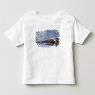 Camiseta Infantil lontra marinha, Enhydra lutris lutris