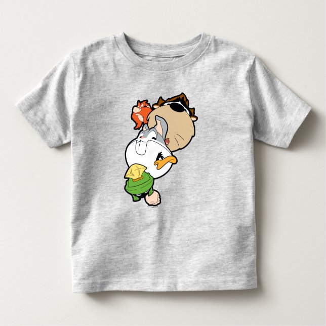 Camiseta Infantil LOONEY TUNES™ Estilizou Cabeças Grandes (Frente)