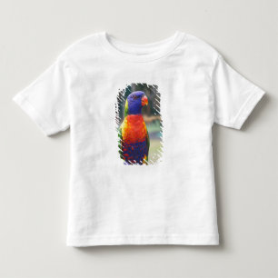 Camiseta Infantil Lorique Arco-Íris (Trichoglossus haematodus 2